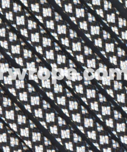E. L. Wood Braiding Co. Paracord 425 Tactical - Silver Diamonds #167