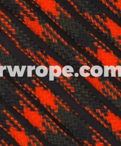 E. L. Wood Braiding Co. 95 Paracord Type 1 - Orange Blaze Camo #195