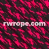 E. L. Wood Braiding Co. Paracord 550 - Black With Neon Pink Camo #251