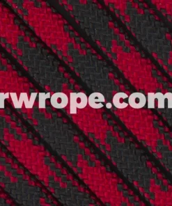 E. L. Wood Braiding Co. Paracord 550 - Imperial Red And Black 50/50 #286