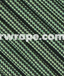 E. L. Wood Braiding Co. Paracord 550 - Mint And Black Stripe #298