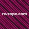 E. L. Wood Braiding Co. Paracord 550 - Neon Pink And Black Stripe #312