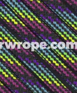 E. L. Wood Braiding Co. Paracord 550 - Neon Stripes #313