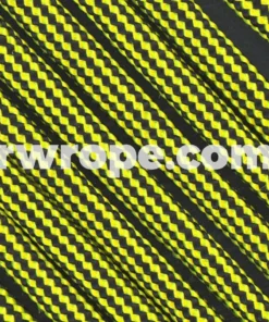 E. L. Wood Braiding Co. Paracord 550 - Neon Yellow And Black Stripe #316