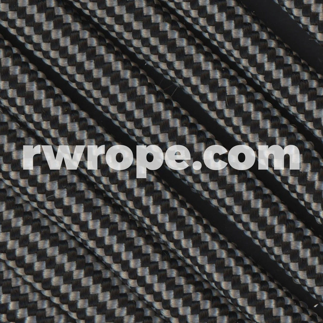 E. L. Wood Braiding Co. Paracord 550 - Silver Grey And Black Stripe #333 1 E. L. Wood Braiding Co. Paracord 550 - Silver Grey And Black Stripe #333