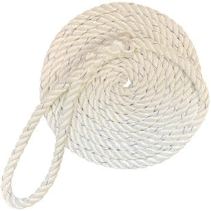 R&W Rope 3/4" Nylon 3 Strand Dock Line With Splice 1 R&W Rope 3/4" Nylon 3 Strand Dock Line With Splice