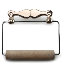 Davey & Company LTD Toilet Roll Holder - Brass And Wood