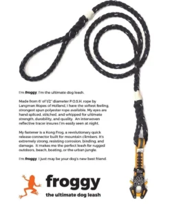 Froggy Jr. - The Ultimate Kong Frog Dog Leash (Reflective Rope)