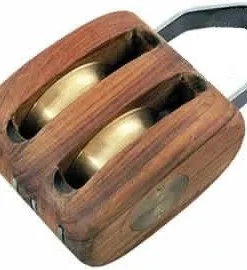 Davey & Company LTD Wooden Double Blocks With Roller Bearings